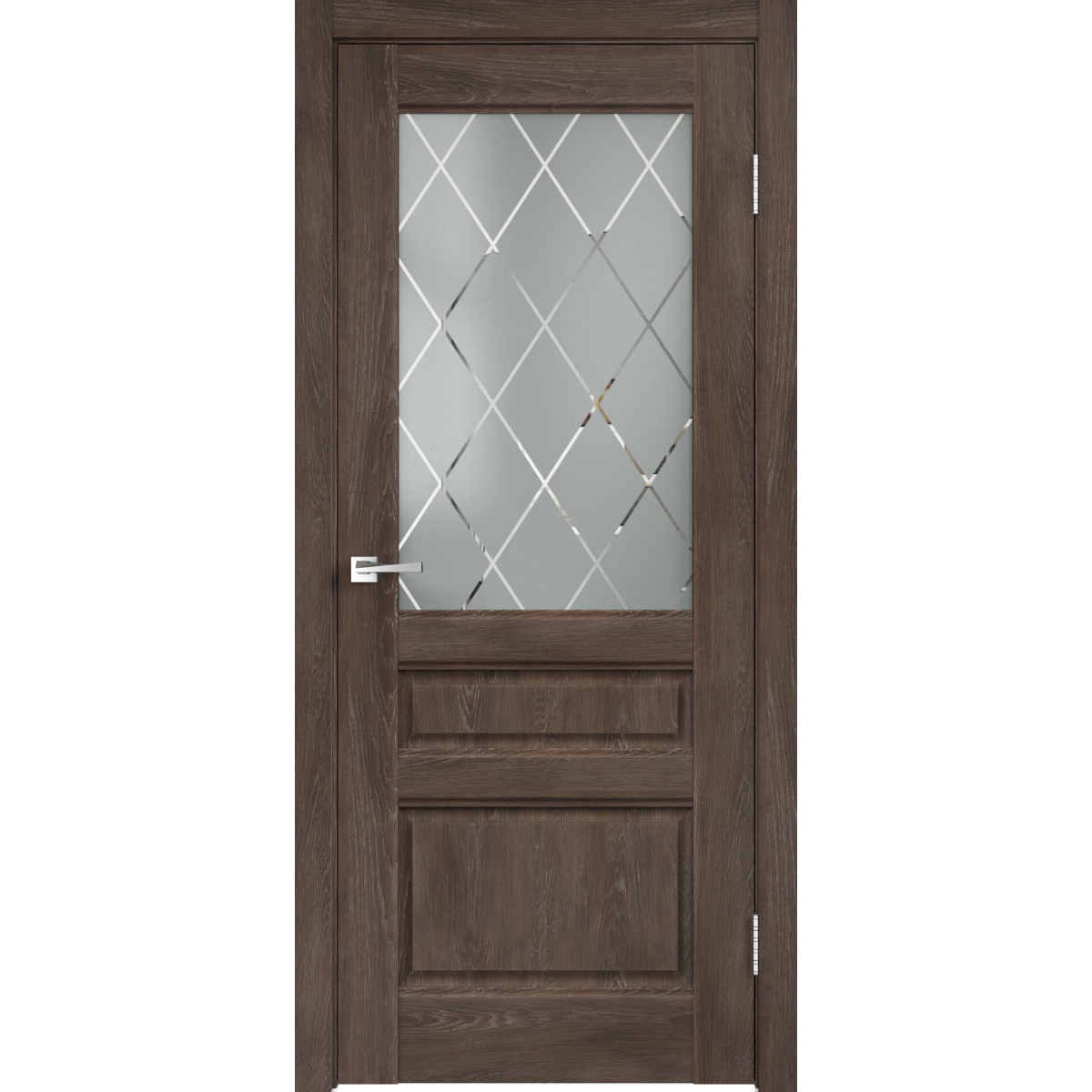 Дверь межкомнатная остеклённая «Летиция» 70x200 см, ПВХ, цвет дуб корица, с фурнитурой