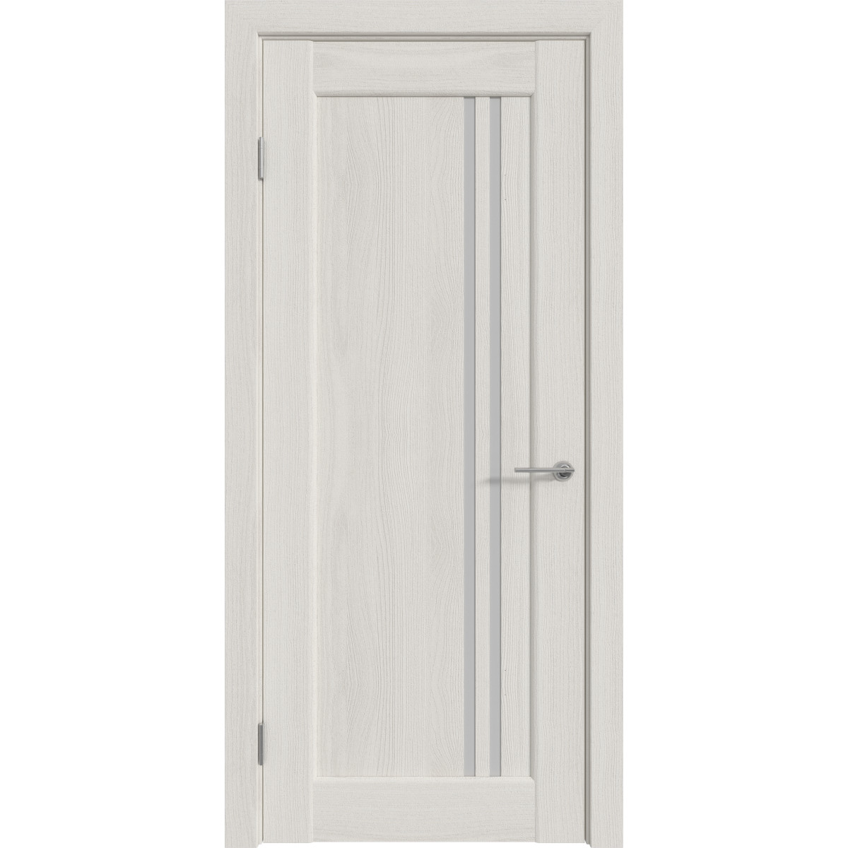 Дверь межкомнатная остеклённая с замком и петлями в комплекте Дельта вертикальная 90x200 см ПВХ цвет белёный дуб