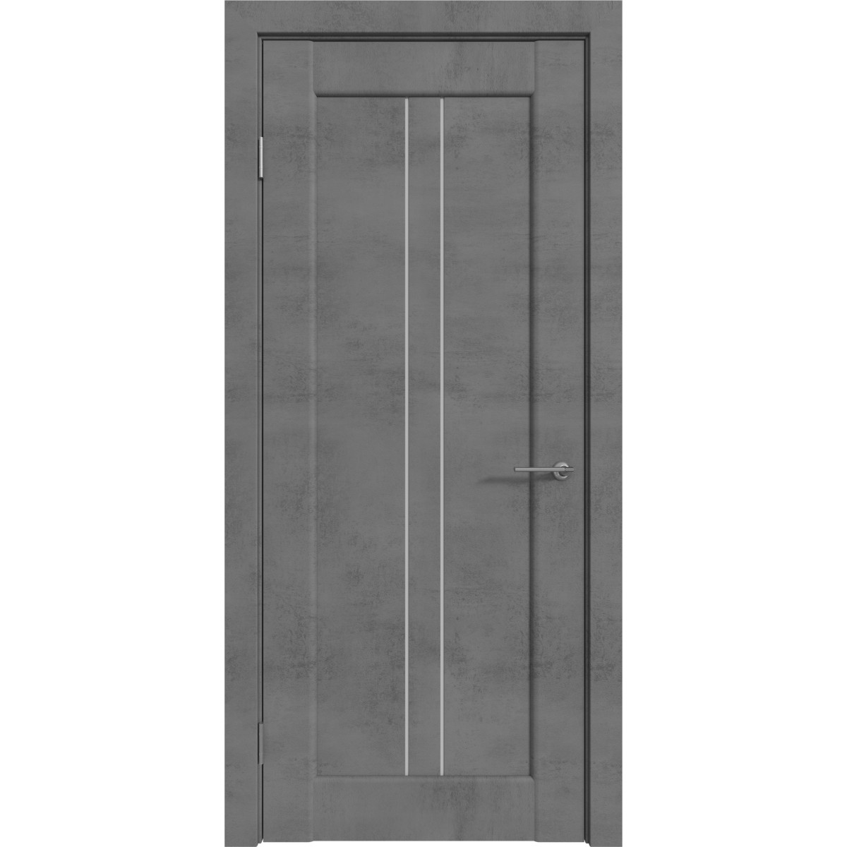 Дверь межкомнатная остекленная с замком и петлями в комплекте Сиэтл 70x200 см ПВХ цвет лофт темный
