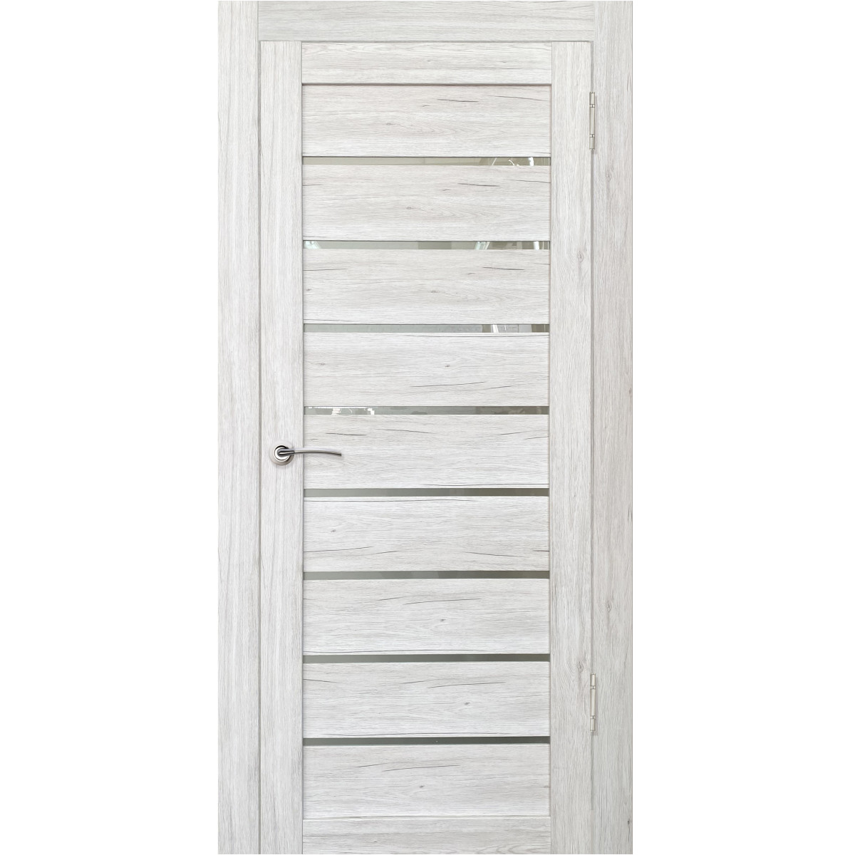 Дверь межкомнатная остеклённая Тиволи 60х200 см с фурнитурой, ПВХ, цвет рустик серый